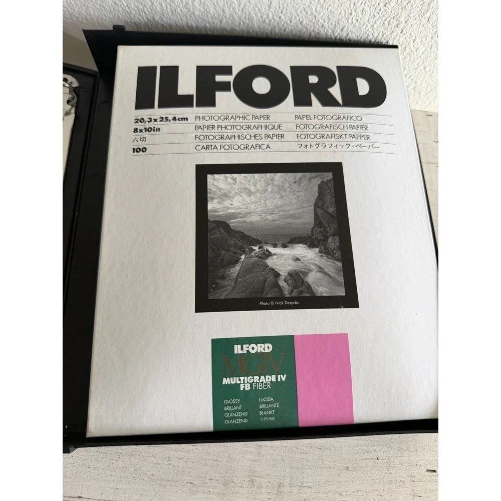 ILFORD Multigrade IV RC DLX 8 x 10 Black White Photo Paper 100 Sheets Glossy Ope